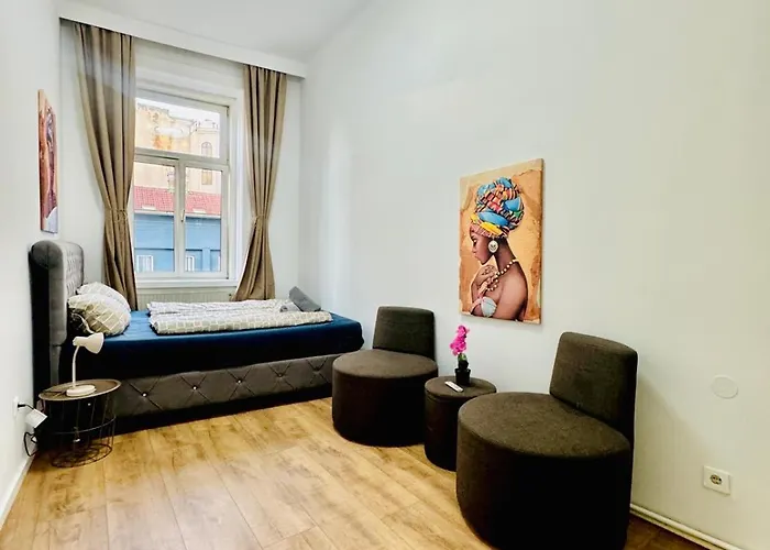Apartmán Cozy Private In 9-bedroom Near Augarten Vídeň